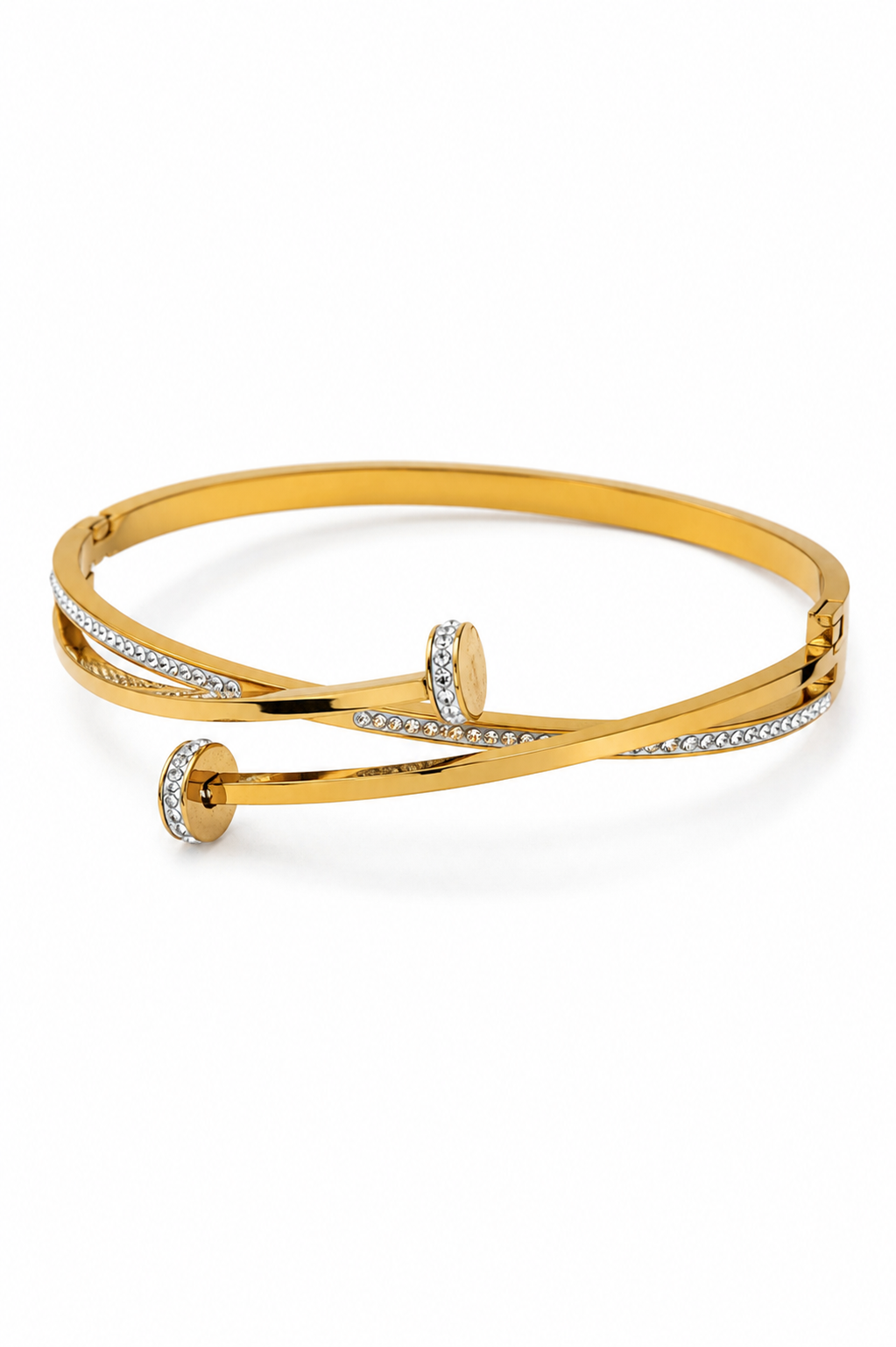 Three-Dimensional Geometric Bangle by YAVI Atelier