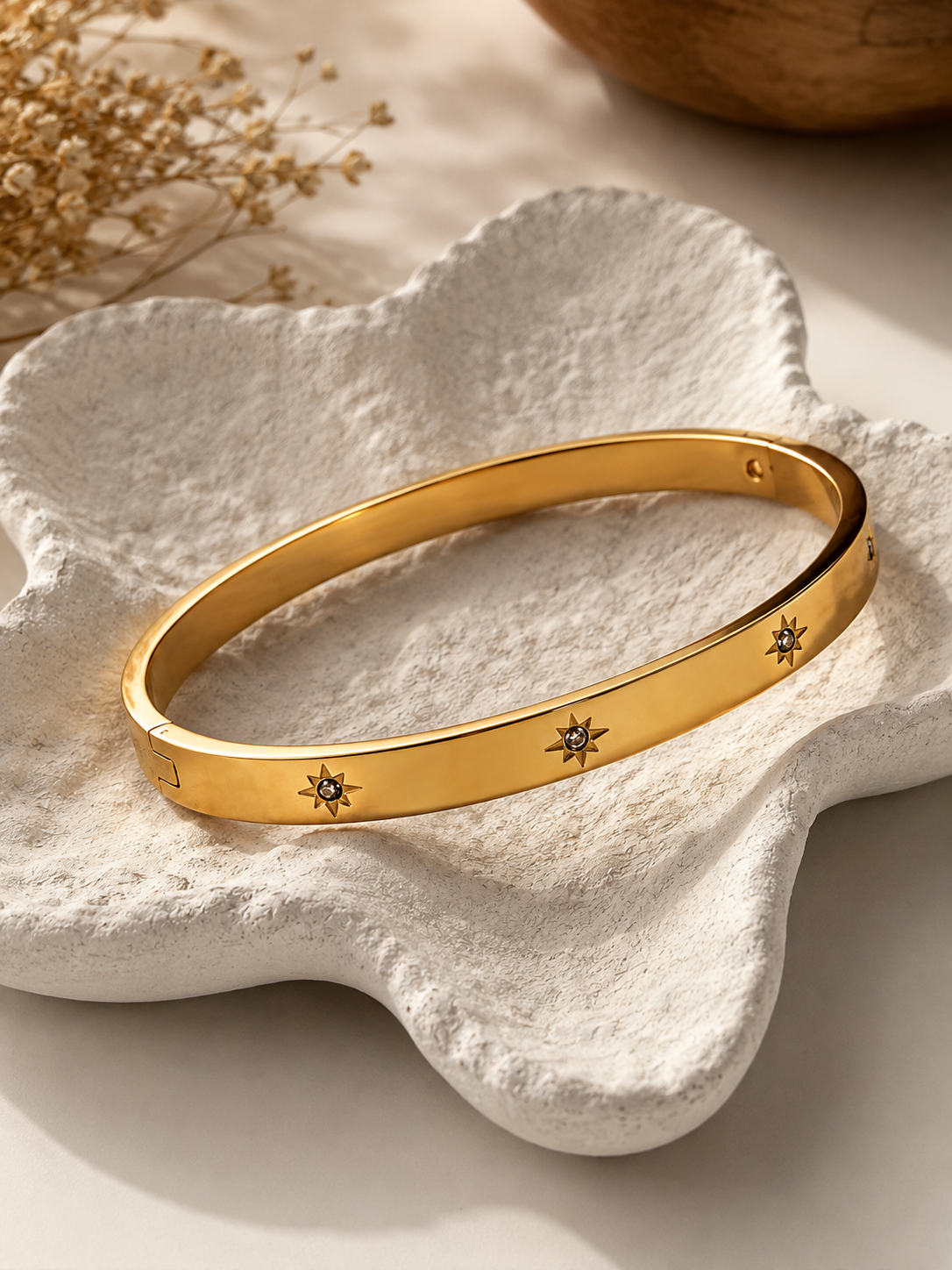 Star Bangle in Gold in gold by YAVI Atelier — view 2