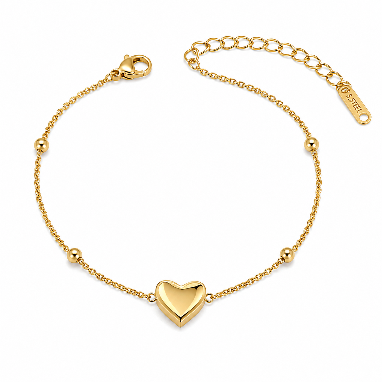 Delicate Heart Bracelet by YAVI Atelier