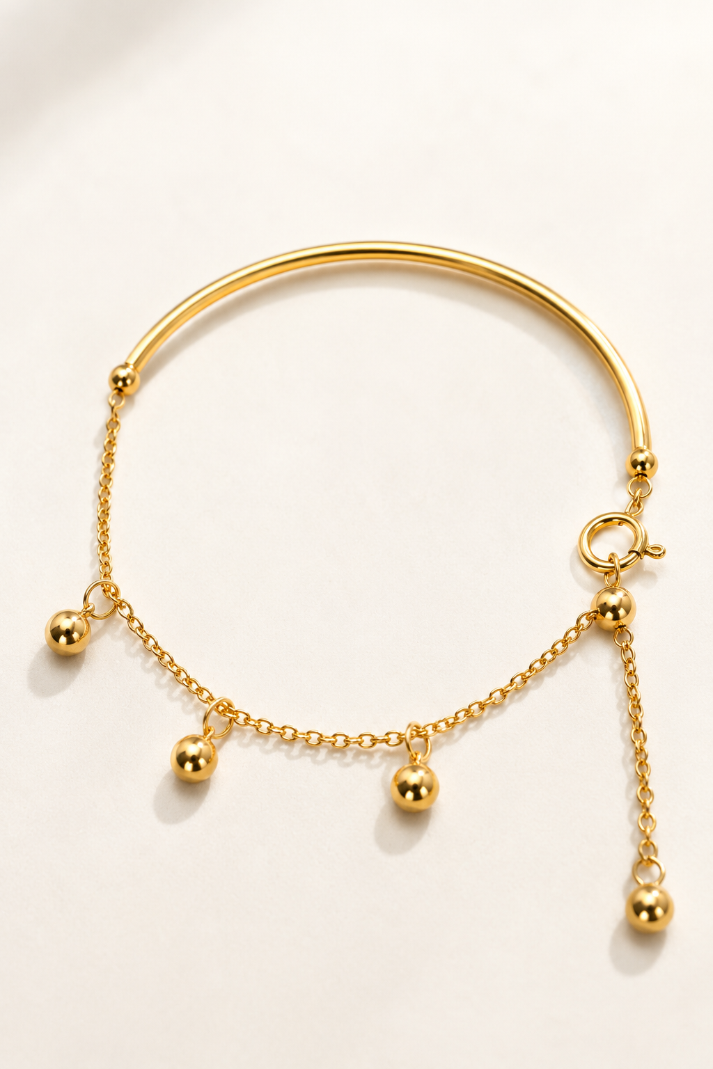 Half Circle Beaded Bracelet in gold by YAVI Atelier — view 2