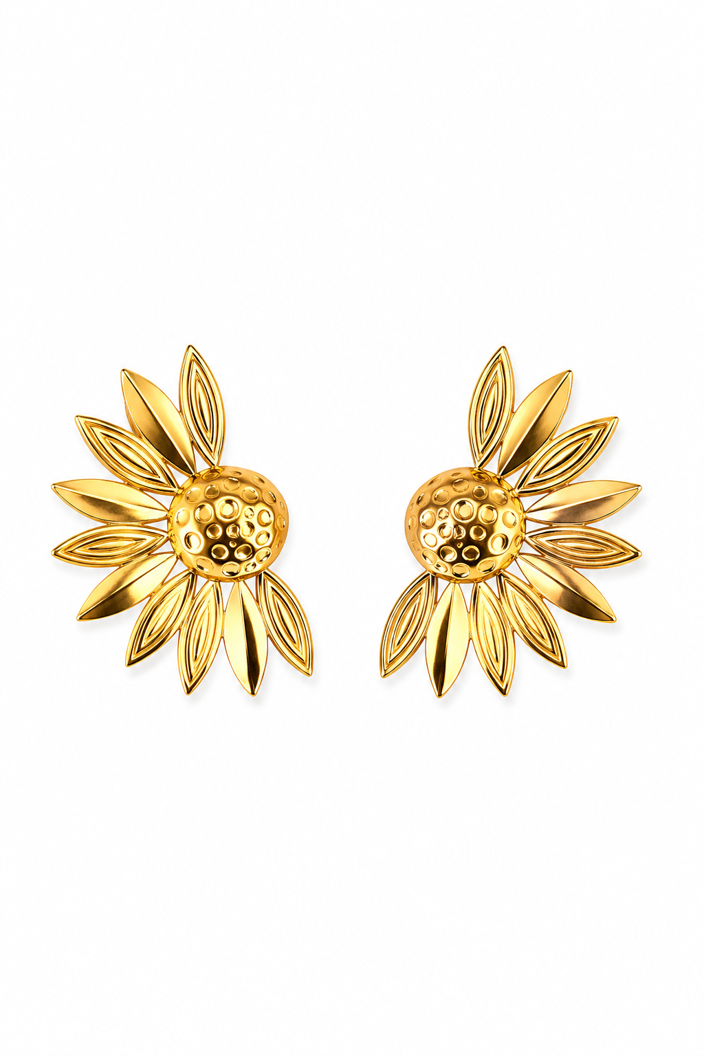 Bow Knot Heart Stud Earrings by YAVI Atelier