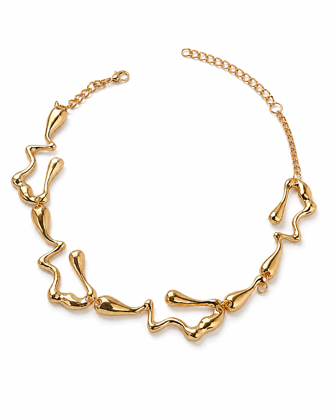 Linear Water Droplet Necklace by YAVI Atelier