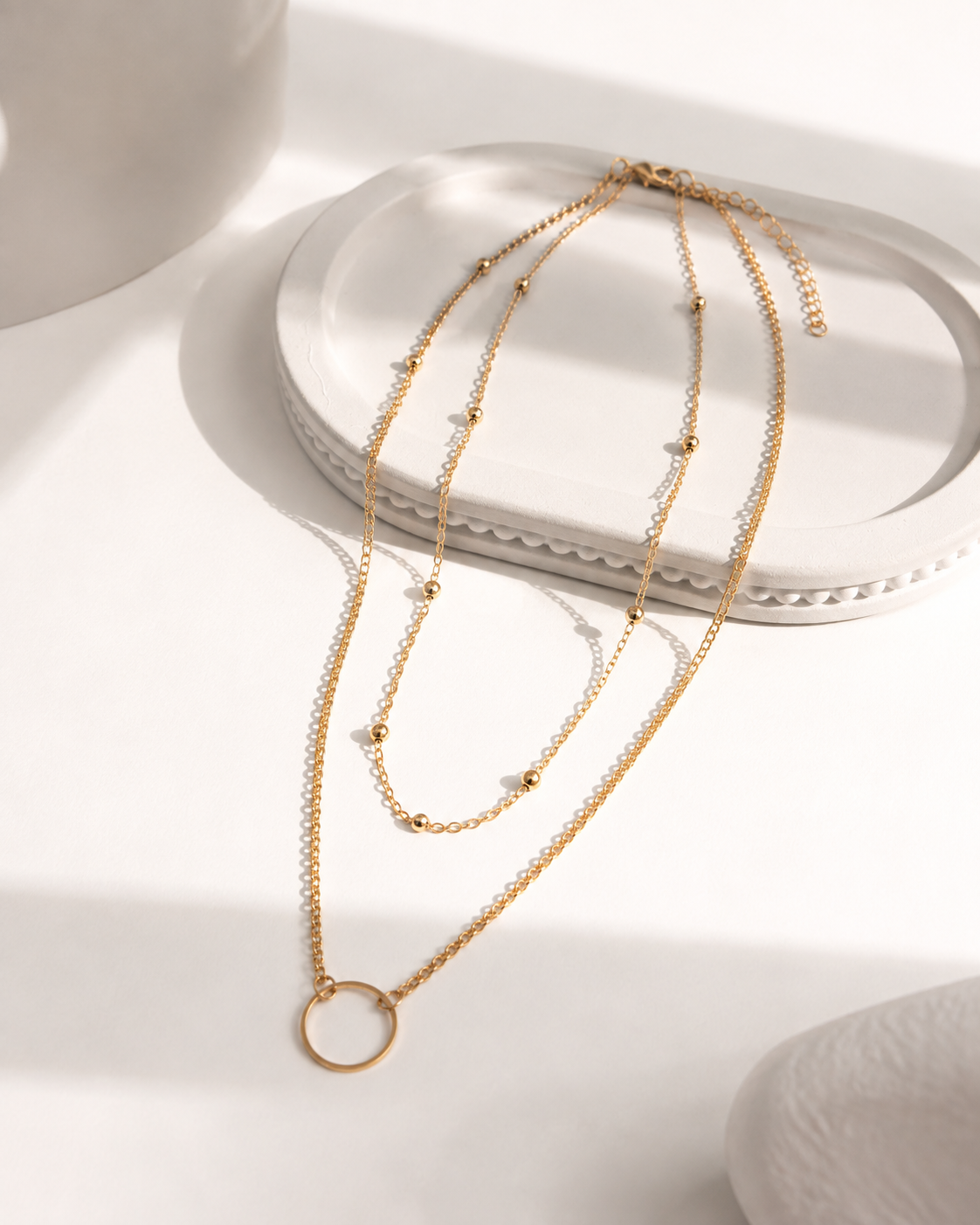 Geometric Rhinestone Necklace by YAVI Atelier — view 2